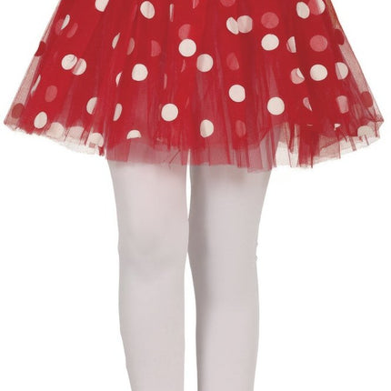 Rode Tutu Meisje Stippen 30cm van Fiestas Guirca koop je bij Partywinkel