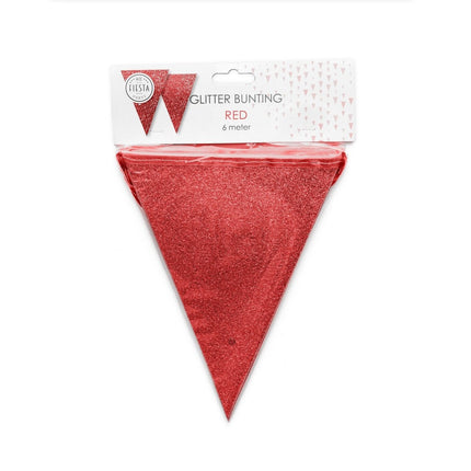 Rode Vlaggenlijn Glitter 6m van WeFiesta koop je bij Partywinkel