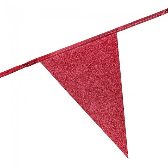 Rode Vlaggenlijn Glitter 6m van WeFiesta koop je bij Partywinkel