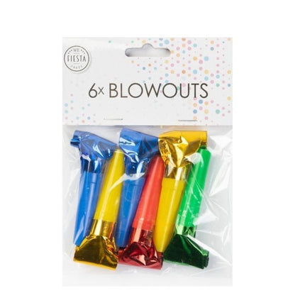 Roltongen Metallic Gekleurd 6st van WeFiesta koop je bij Partywinkel