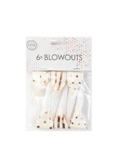 Roltongen Rose Goud 6st van WeFiesta koop je bij Partywinkel