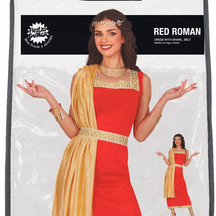 Romeins Kostuum Rood Dames van Fiestas Guirca koop je bij Partywinkel