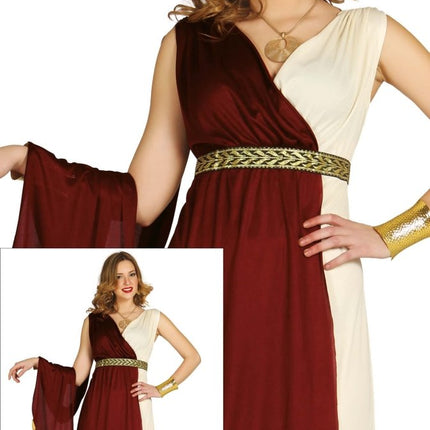 Romeinse Jurk Rood Dames van Fiestas Guirca koop je bij Partywinkel