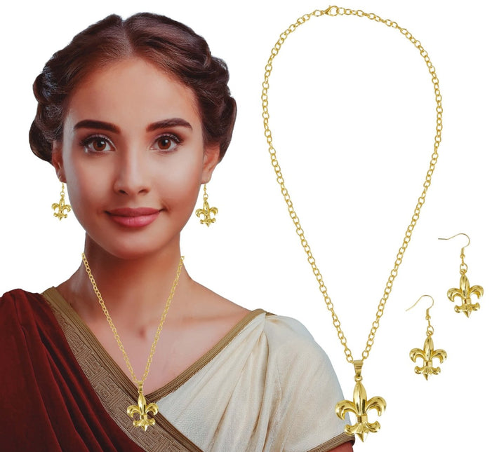 Romeinse Sieraden Set Goud 3 delig van Fiestas Guirca koop je bij Partywinkel