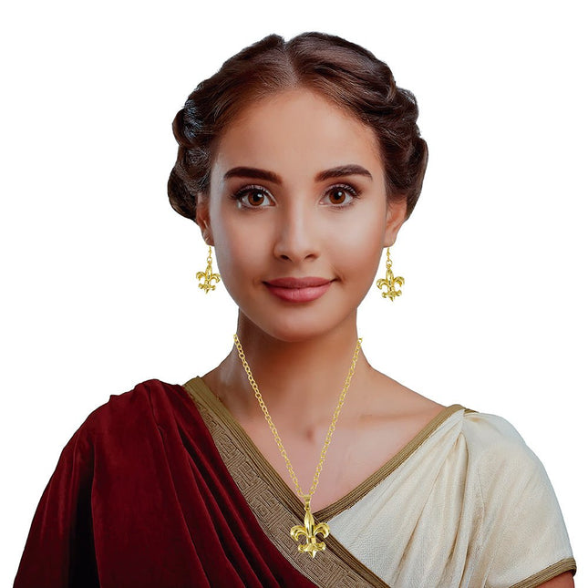 Romeinse Sieraden Set Goud 3 delig van Fiestas Guirca koop je bij Partywinkel