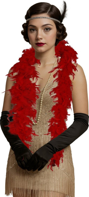 Rood Boa Veren 80gr van Fiestas Guirca koop je bij Partywinkel