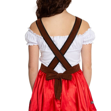 Rood Dirndl Jurk Oktoberfest Fay van Partychimp koop je bij Partywinkel