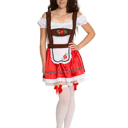 Rood Dirndl Jurk Oktoberfest Fay van Partychimp koop je bij Partywinkel