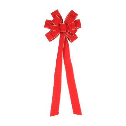 Rood Gouden Strik Velvet 78cm van CHAKS koop je bij Partywinkel