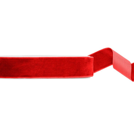 Rood Lint Velour 10m van Partydeco koop je bij Partywinkel