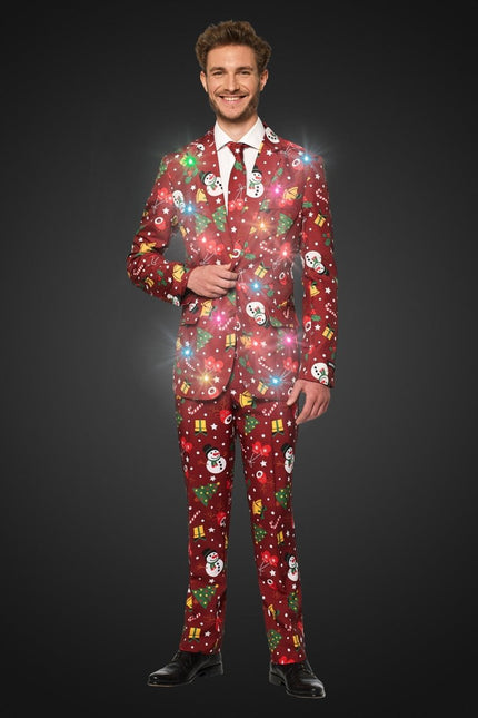 Rood Pak Kerstmis Met Licht van Suitmeister koop je bij Partywinkel