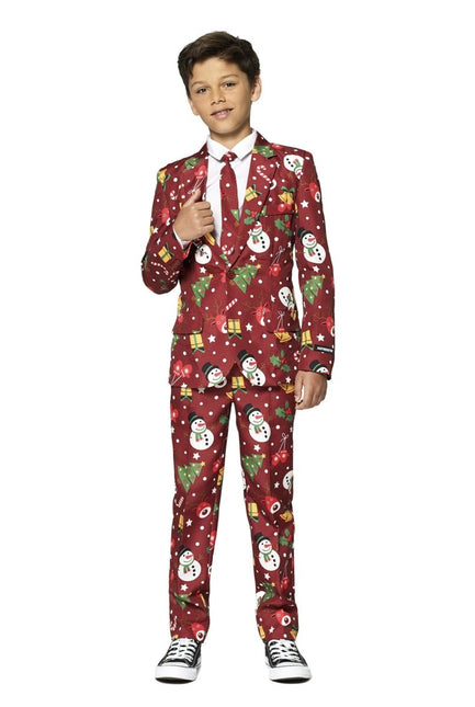 Rood Pak Kerstmis Met Licht Kind van Suitmeister koop je bij Partywinkel
