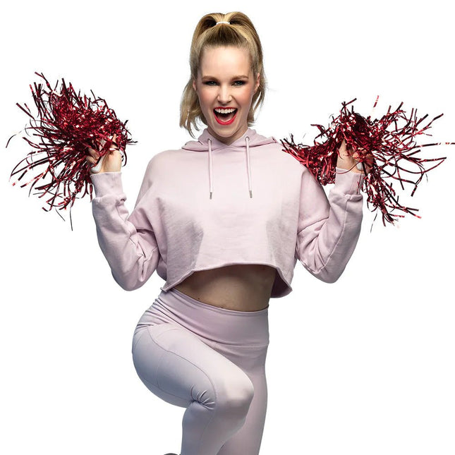 Rood Pompom Metallic 2st van Boland koop je bij Partywinkel
