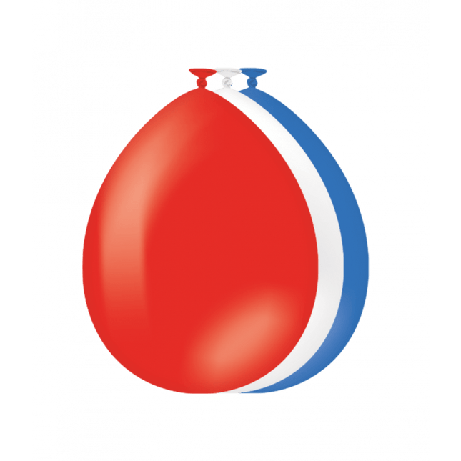 Rood Wit Blauwe Ballonnen 30cm 50st van Paper Dreams koop je bij Partywinkel