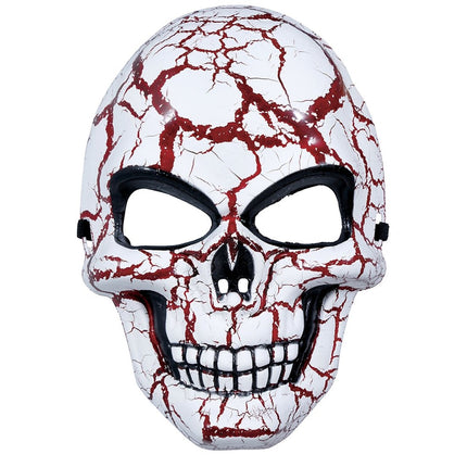 Rood Witte Halloween Masker Schedel van Fiestas Guirca koop je bij Partywinkel
