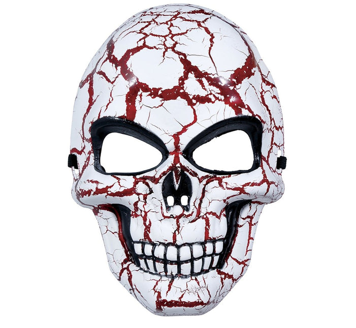 Rood Witte Halloween Masker Schedel van Fiestas Guirca koop je bij Partywinkel