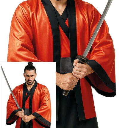 Rood Zwarte Kimono Heren 3 delig van Fiestas Guirca koop je bij Partywinkel
