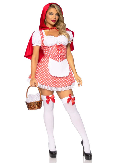 Roodkapje Jurk Rood Wit Dames Leg Avenue van Leg Avenue koop je bij Partywinkel