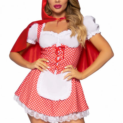 Roodkapje Jurk Rood Wit Dames Leg Avenue van Leg Avenue koop je bij Partywinkel