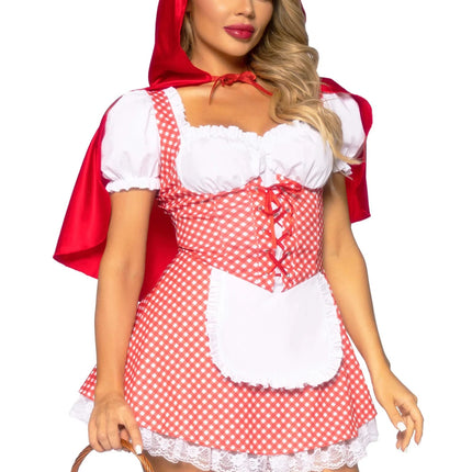 Roodkapje Jurk Rood Wit Dames Leg Avenue van Leg Avenue koop je bij Partywinkel