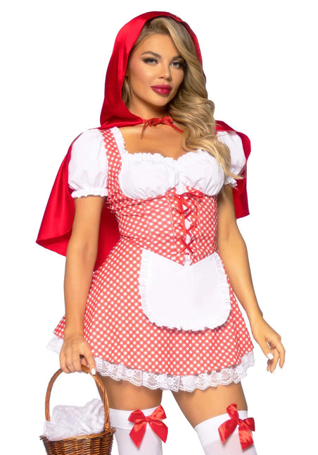 Roodkapje Jurk Rood Wit Dames Leg Avenue van Leg Avenue koop je bij Partywinkel