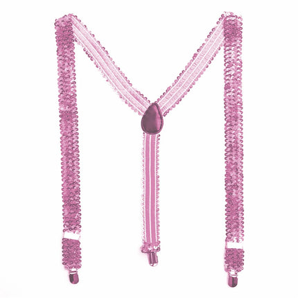 Neon Sequin Suspenders, 2.5 cm