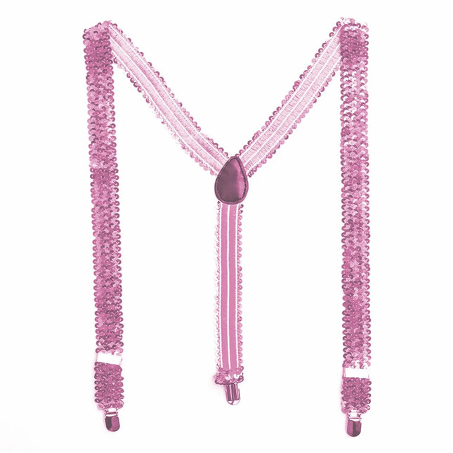 Neon Sequin Suspenders, 2.5 cm