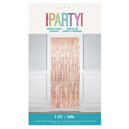 Rose Goud Deurgordijn Metallic 2m van Unique koop je bij Partywinkel