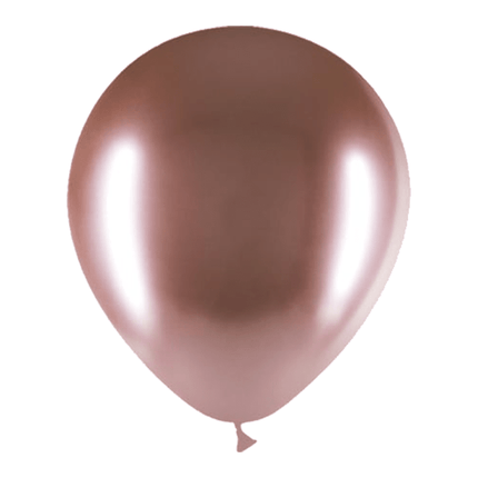 Rose Gouden Ballonnen Chroom 30cm 50st van Balloonia koop je bij Partywinkel