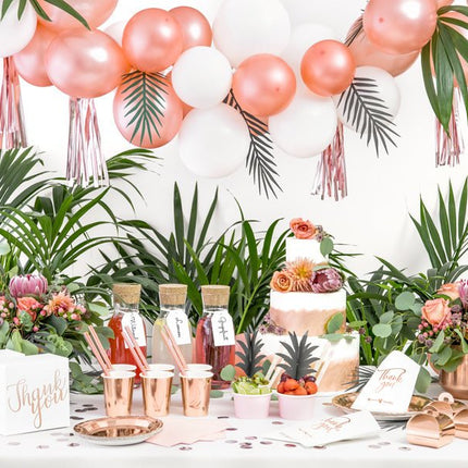 Rose Gouden Bordjes Karton 18cm 6st van Partydeco koop je bij Partywinkel