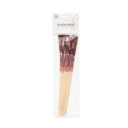 Rose Gouden Cocktailprikkers Parasol Lang 10st van WeFiesta koop je bij Partywinkel