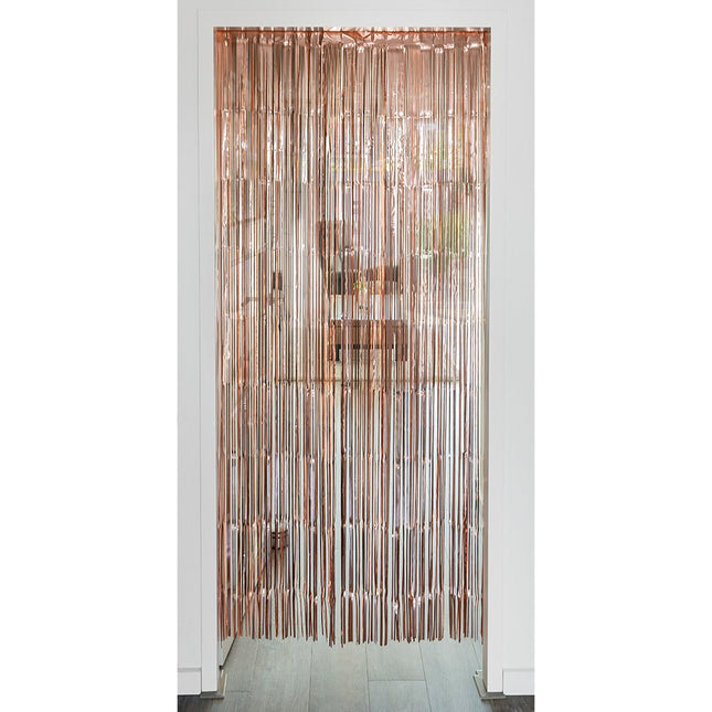 Rose Gouden Deurgordijn Metallic 2m van Boland koop je bij Partywinkel