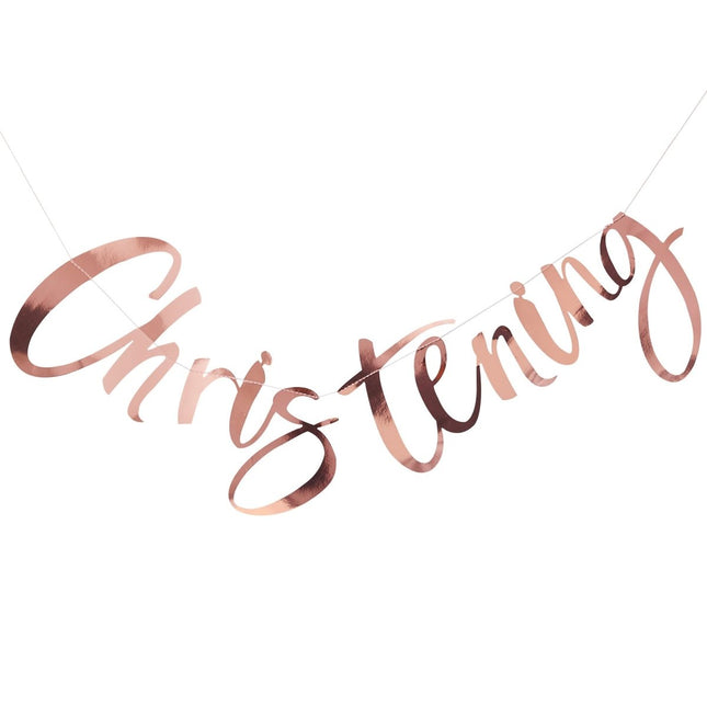 Rose Gouden Doopfeest Slinger Christening 1,5m van Ginger Ray koop je bij Partywinkel