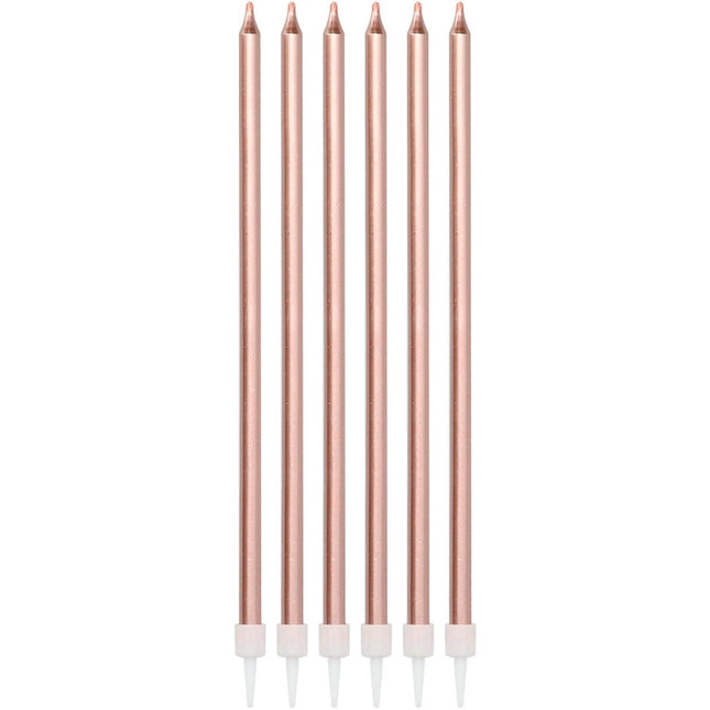 Rose Gouden Kaarsen 15cm 16st van Folat koop je bij Partywinkel