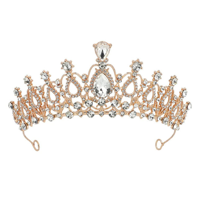 Rose Gouden Kroon Met Stenen van Boland koop je bij Partywinkel