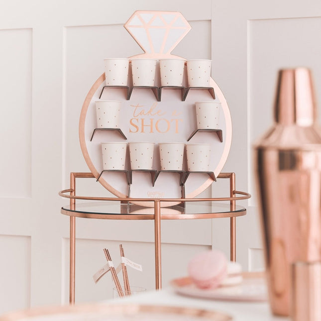 Rose Gouden Tafeldecoratie Shot Standaard 69cm van Ginger Ray koop je bij Partywinkel