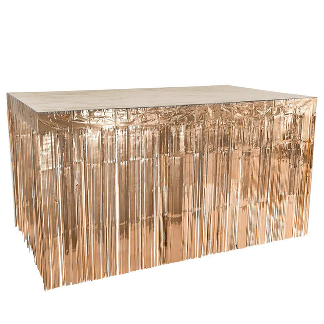 Rose Gouden Tafelrok Matallic 3m van Boland koop je bij Partywinkel