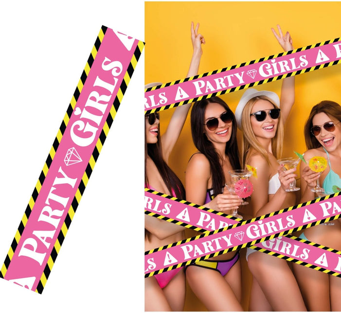 Roze Afzetlint Party Girls 6m van Fiestas Guirca koop je bij Partywinkel