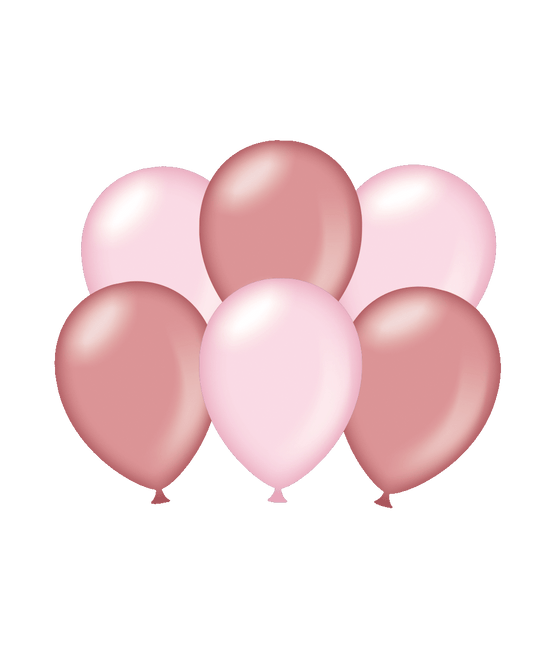 Roze Ballonnen Metallic 30cm 6st van Paper Dreams koop je bij Partywinkel