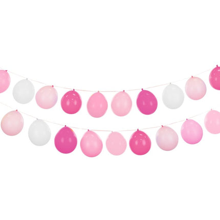 Roze Ballonnenslinger van Partydeco koop je bij Partywinkel