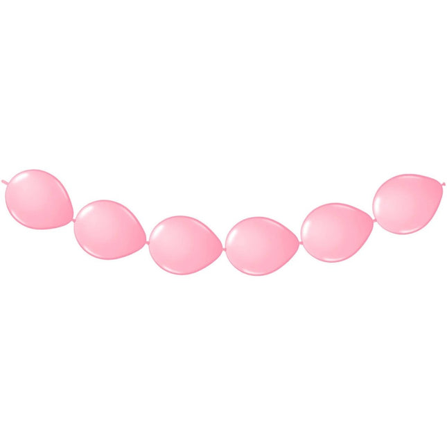 Roze Ballonnenslinger 3m 8st van Folat koop je bij Partywinkel