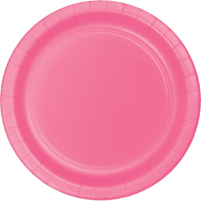 Roze Borden 23cm 24st van Creative Converting koop je bij Partywinkel