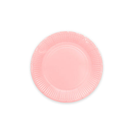 Roze Borden Papier 18cm 20st van WeFiesta koop je bij Partywinkel