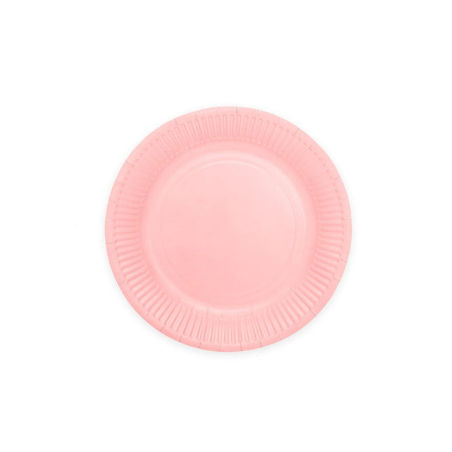 Roze Borden Papier 18cm 8st van WeFiesta koop je bij Partywinkel