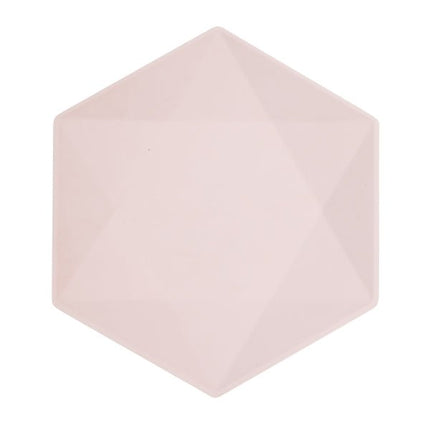 Roze Borden Zeshoek 26cm 6st van Riethmueller koop je bij Partywinkel
