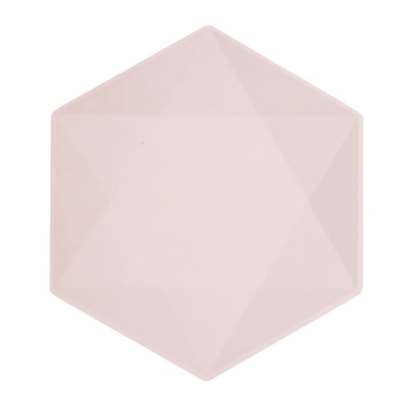 Roze Borden Zeshoek 26cm 6st van Riethmueller koop je bij Partywinkel