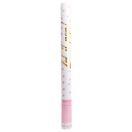 Roze Confetti Kanon 60cm van Riethmueller koop je bij Partywinkel