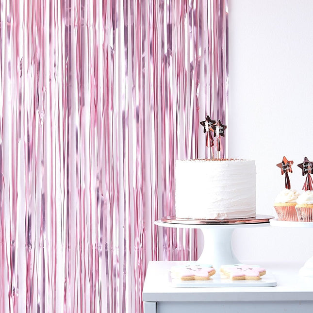 Roze Deurgordijn 2,2m van Ginger Ray koop je bij Partywinkel
