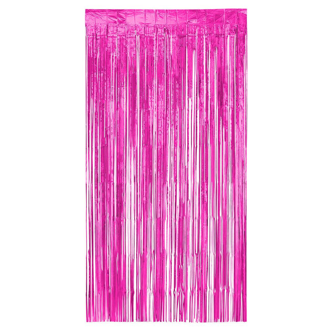 Roze Deurgordijn Metallic 2m van Boland koop je bij Partywinkel