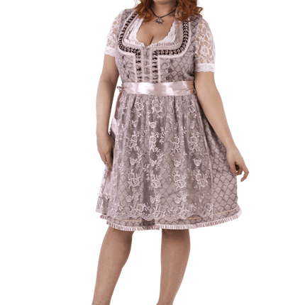 Roze Dirndl Jurk Oktoberfest Dames 2 Delig van Haus Huberts koop je bij Partywinkel